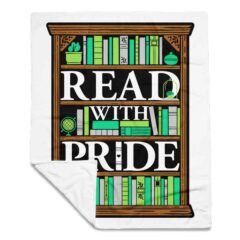 Read With Pride Throw Blanket (Aromantic)