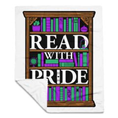 Read With Pride Throw Blanket (Genderqueer)