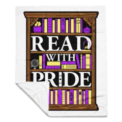 Read With Pride Throw Blanket (Non-Binary)