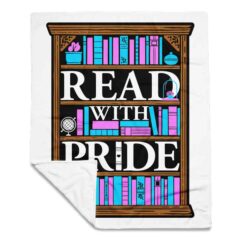 Read With Pride Throw Blanket (Transgender)