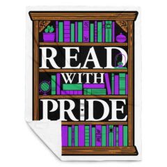 Read With Pride Throw Blanket (Genderqueer)