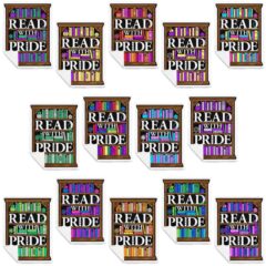 Read With Pride Throw Blankets
