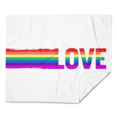 Rainbow LOVE Throw Blanket
