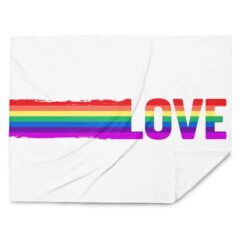Rainbow LOVE Throw Blanket