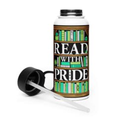 Read With Pride 32oz Steel Waterbottle (Aromantic)