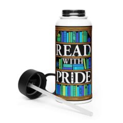 Read With Pride 32oz Steel Waterbottle (Gay/MLM/Achillean)