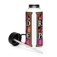 Read With Pride 32oz Steel Waterbottle (Lesbian/WLW/Sapphic)